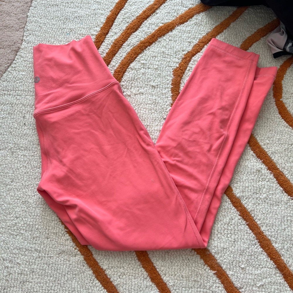 Lululemon align 25” leggings, size 4, raspberry cream pink